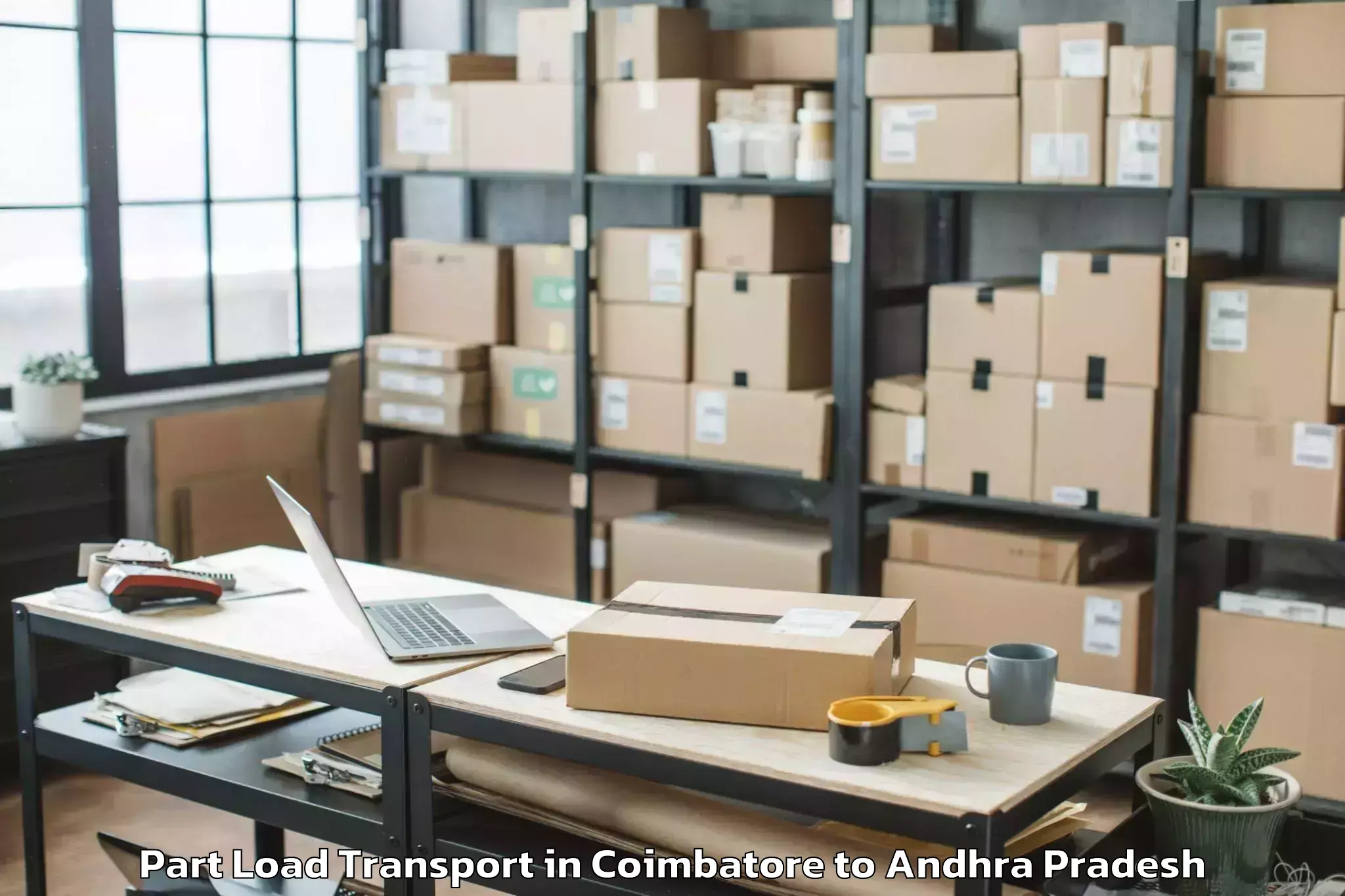 Book Your Coimbatore to Pedagantyada Part Load Transport Today